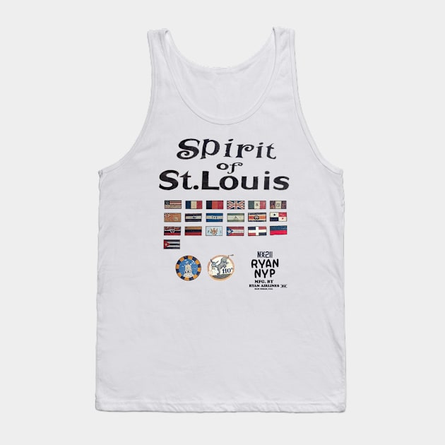 Spirit Of St Louis Paint Scheme Aviation History Series Tank Top by DesignedForFlight